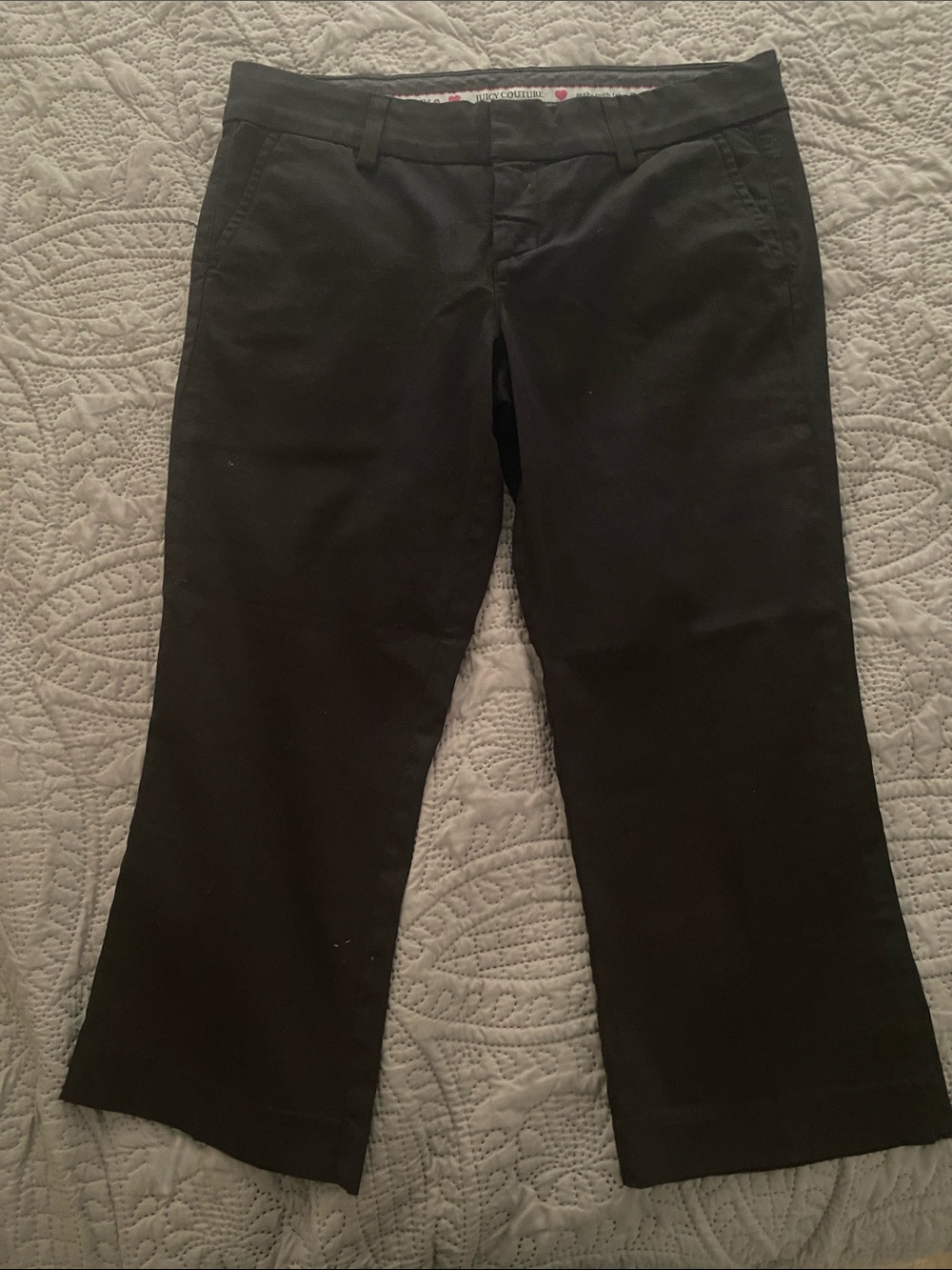 🖤 Vintage Y2K Juicy Couture Black Capri Jeans 🖤